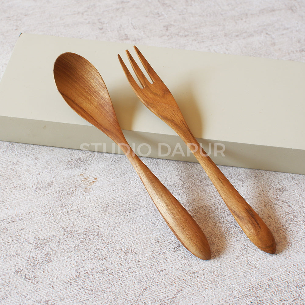 Wooden Spoon & Fork - Studio Dapur