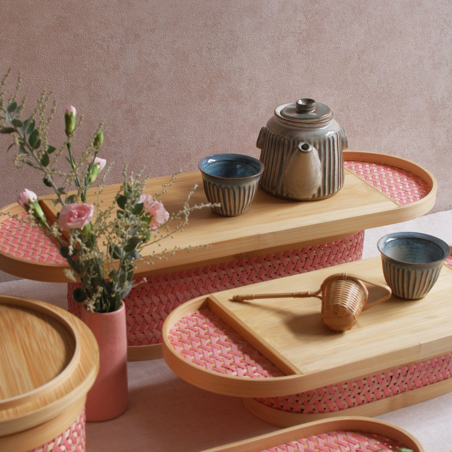 Frangipani High Tray (Pink)